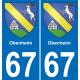 67 Obenheim-aufkleber plakette ez stadt