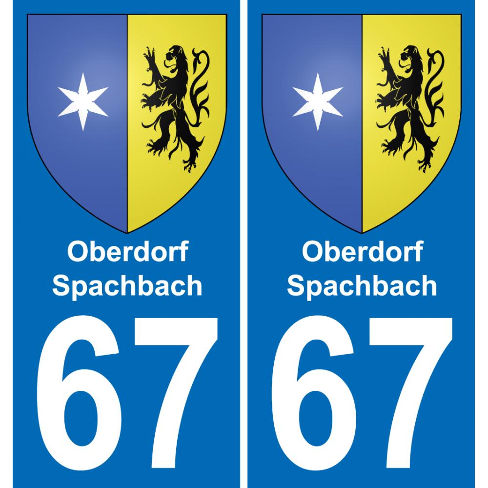 67 Oberdorf-Spachbach sticker plate registration city