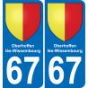 64 Pau autocollant sticker plaque immatriculation auto ville