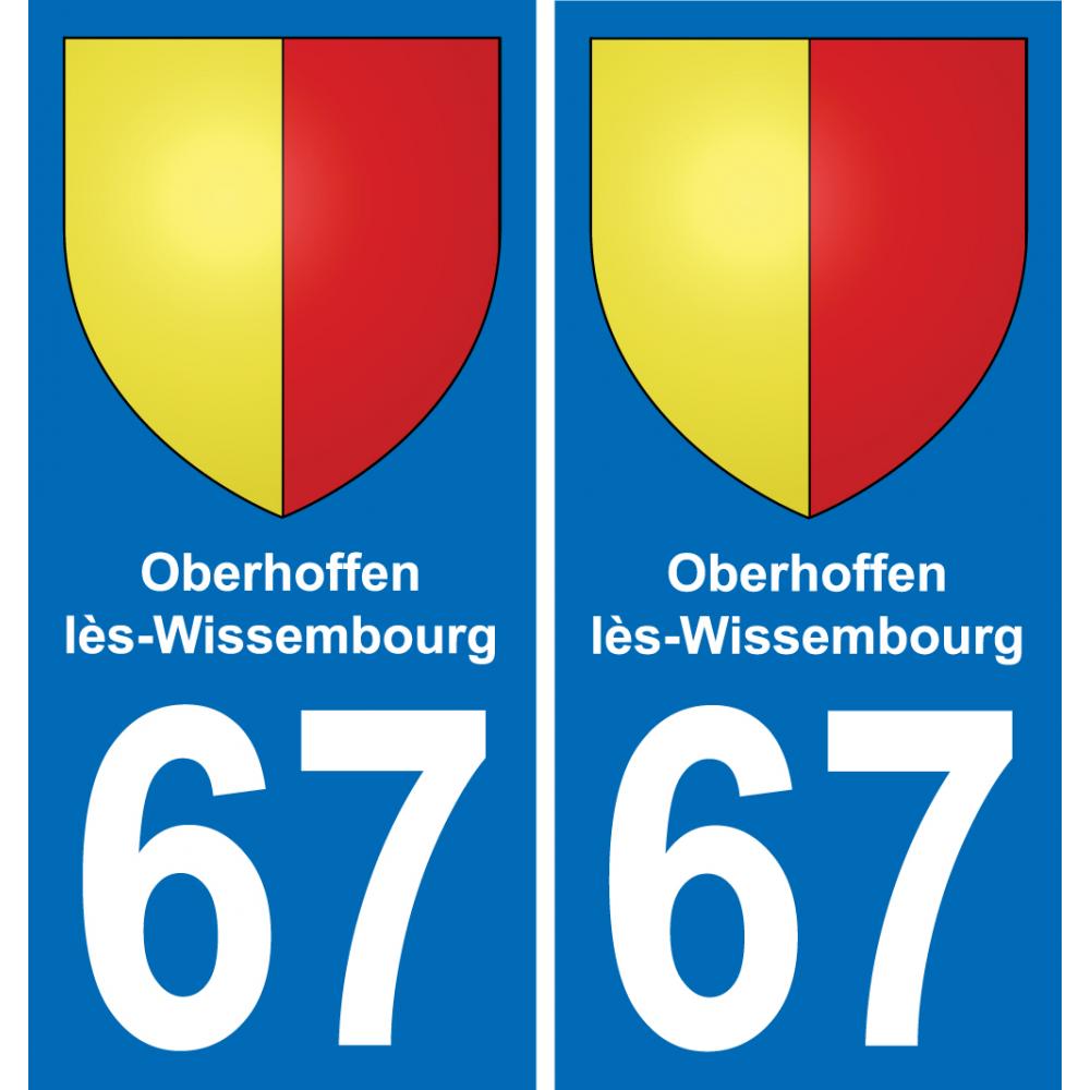 67 Oberhoffen-lès-Wissembourg-aufkleber plakette ez stadt