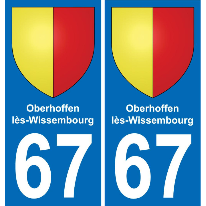 67 Oberhoffen-lès-Wissembourg-aufkleber plakette ez stadt