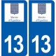 13 Éguilles logo ville autocollant plaque sticker