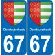67 Oberlauterbach adesivo piastra di registrazione city