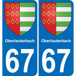 67 Oberlauterbach sticker plate registration city