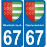 67 Oberlauterbach sticker plate registration city