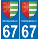 67 Oberlauterbach adesivo piastra di registrazione city