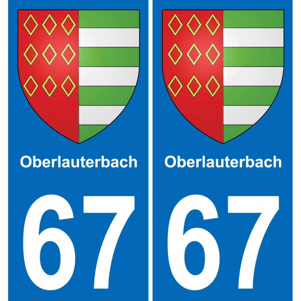 67 Oberlauterbach adesivo piastra di registrazione city