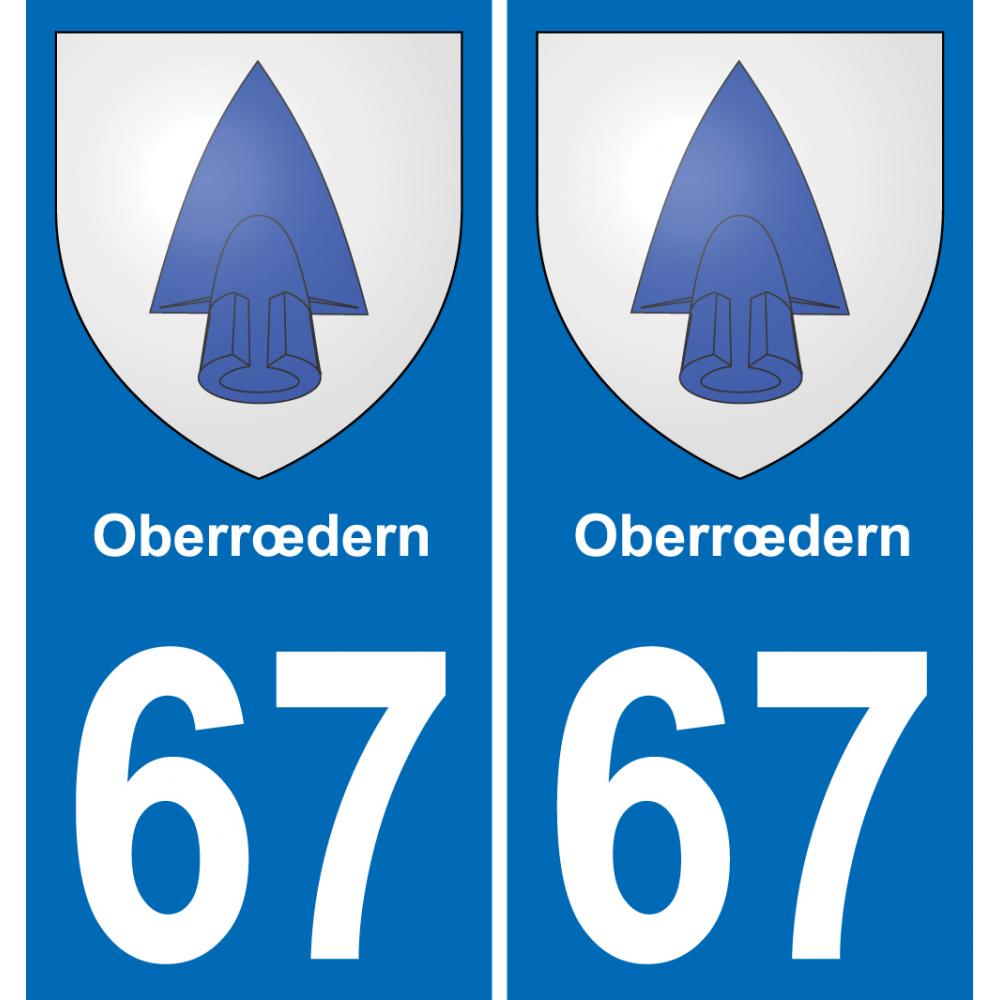 67 Oberrœdern sticker plate registration city