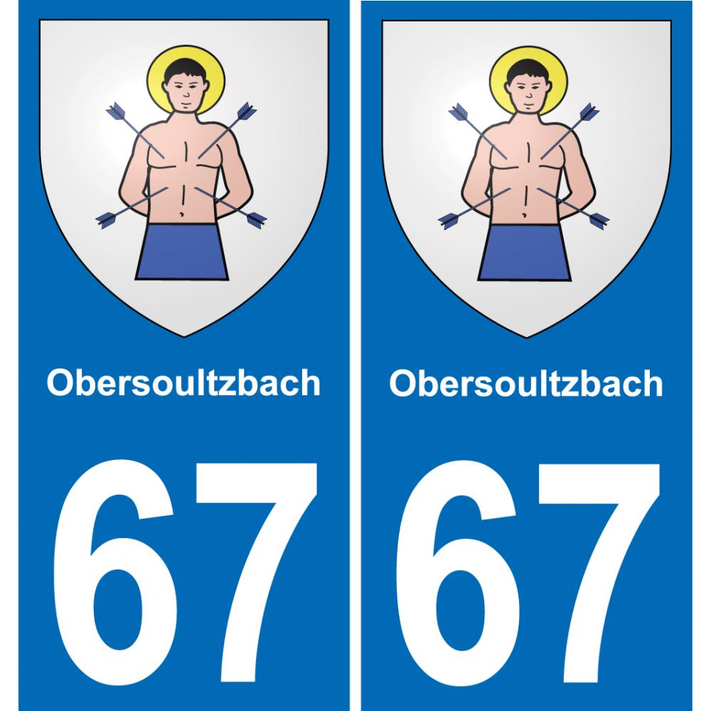 67 Obersoultzbach sticker plate registration city