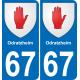 67 Odratzheim adesivo piastra di registrazione city
