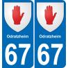 67 Odratzheim-aufkleber plakette ez stadt