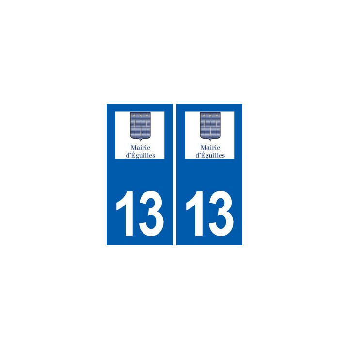 13 Éguilles logo ville autocollant plaque sticker