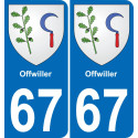 67 Offwiller adesivo piastra di registrazione city