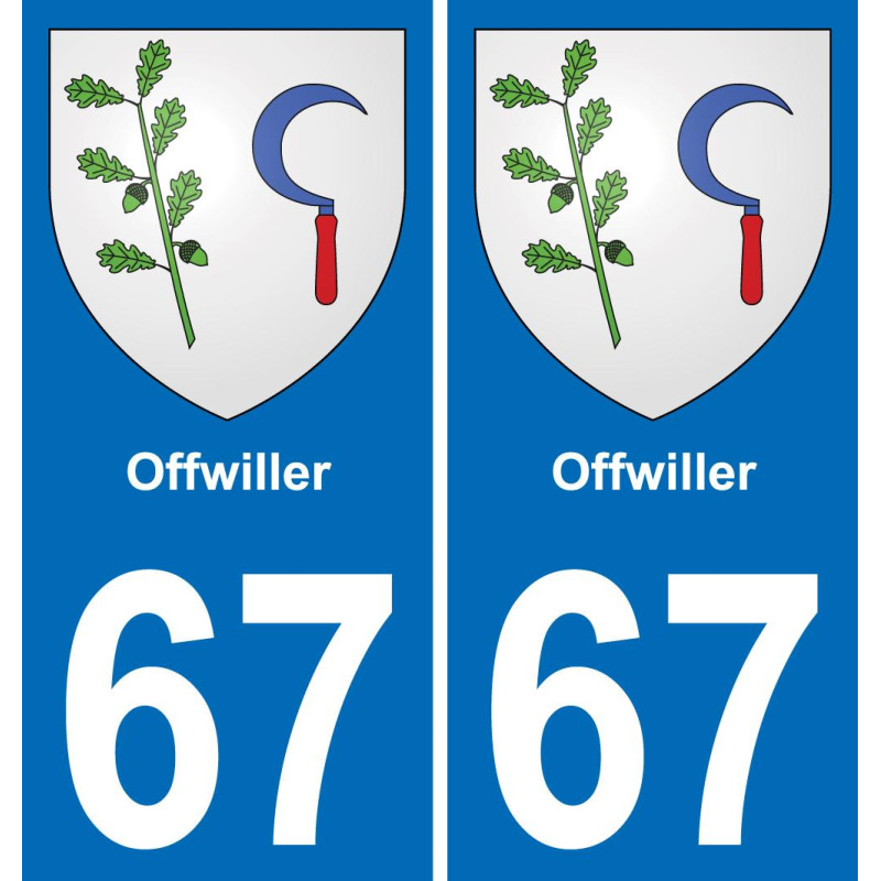 67 Offwiller adesivo piastra di registrazione city