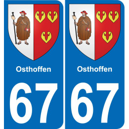 67 Osthoffen sticker plate registration city