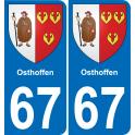67 Osthoffen-aufkleber plakette ez stadt