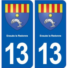 13 Ensuès la Redonne blason ville autocollant plaque sticker