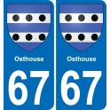 67 Osthouse-aufkleber plakette ez stadt