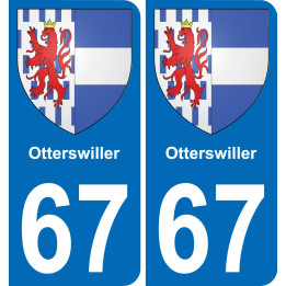 67 Otterswiller sticker plate registration city