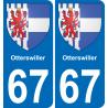 67 Otterswiller adesivo piastra di registrazione city