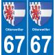 64 Pau autocollant sticker plaque immatriculation auto ville