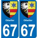 67 Ottwiller-aufkleber plakette ez stadt