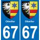 64 Pau autocollant sticker plaque immatriculation auto ville