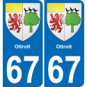 67 Ottrott adesivo piastra di registrazione city