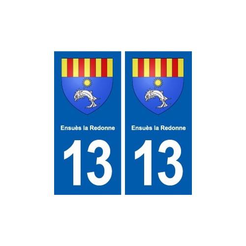 13 Ensuès la Redonne blason ville autocollant plaque sticker