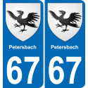 64 Pau autocollant sticker plaque immatriculation auto ville