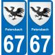 67 Petersbach-aufkleber plakette ez stadt
