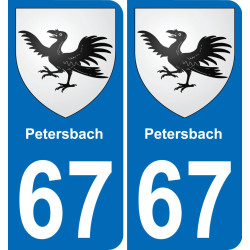 67 Petersbach-aufkleber plakette ez stadt