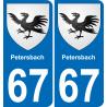 67 Petersbach-aufkleber plakette ez stadt