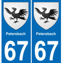 67 Petersbach-aufkleber plakette ez stadt