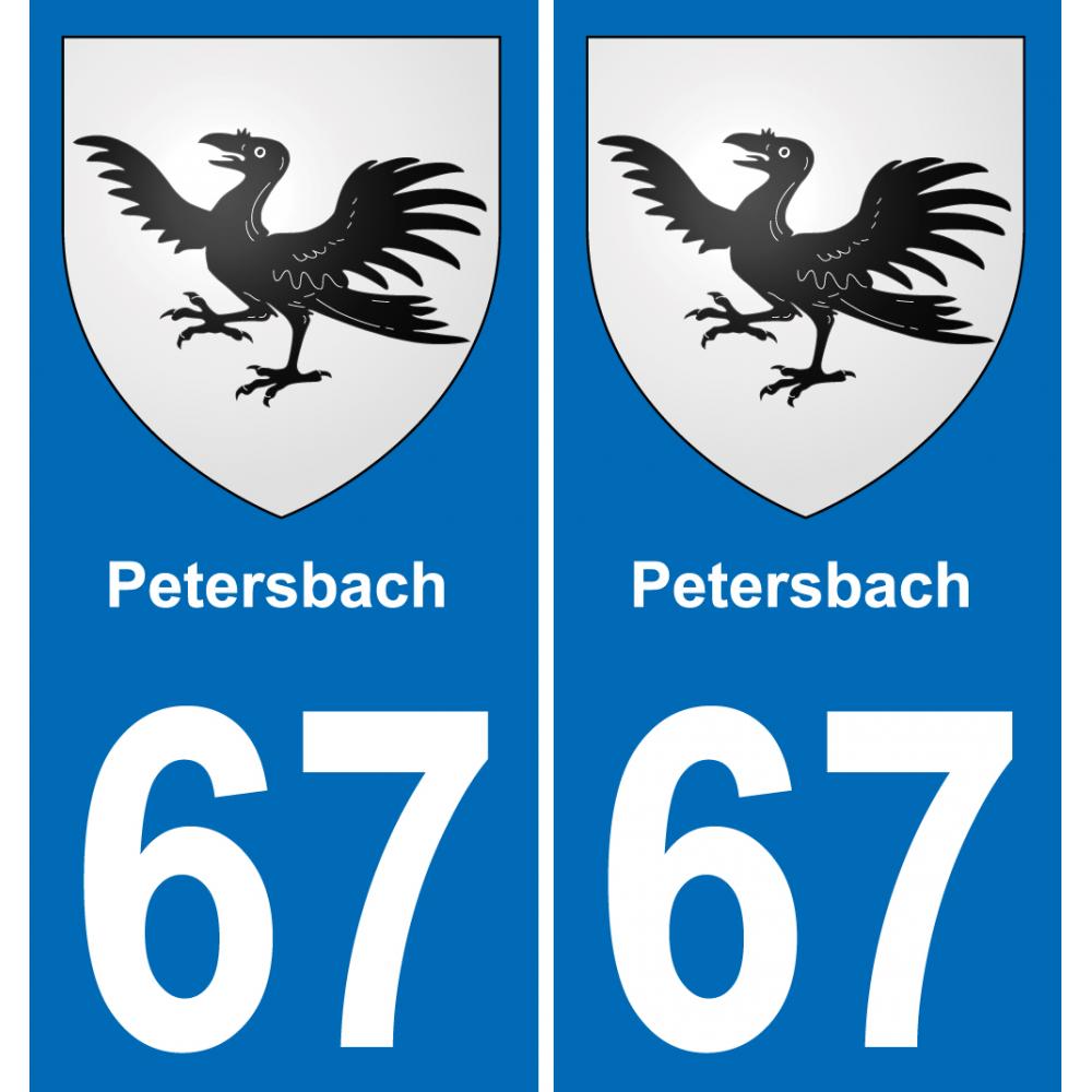 67 Petersbach sticker plate registration city