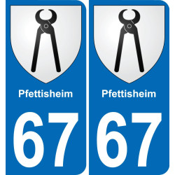 67 Pfettisheim-aufkleber plakette ez stadt