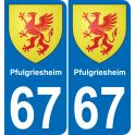 67 Pfulgriesheim-aufkleber plakette ez stadt