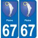 64 Pau autocollant sticker plaque immatriculation auto ville