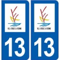 13 Ensuès la Redonne logo ville autocollant plaque sticker