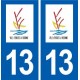 13 Ensuès la Redonne logo ville autocollant plaque sticker