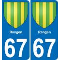 67 Rangen sticker plate registration city