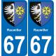 67 Rauwiller-aufkleber plakette ez stadt