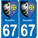 67 Rauwiller sticker plate registration city