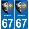 67 Rauwiller-aufkleber plakette ez stadt