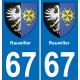 67 Rauwiller-aufkleber plakette ez stadt