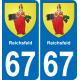 64 Pau autocollant sticker plaque immatriculation auto ville