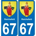 67 Reichsfeld-aufkleber plakette ez stadt