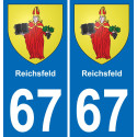 67 Reichsfeld adesivo piastra di registrazione city