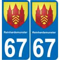 67 Reinhardsmunster sticker plate registration city