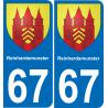 67 Reinhardsmunster adesivo piastra di registrazione city